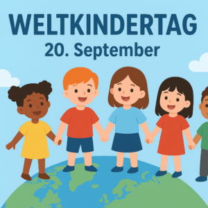 Ein Bild mit Kindern verschiedener Herkunft zum Weltkindertag 2025